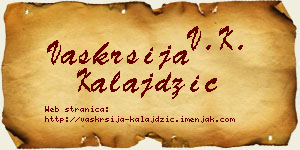 Vaskrsija Kalajdžić vizit kartica